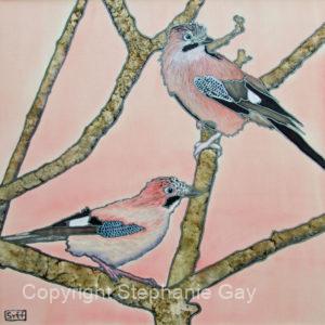 Sunny Jays Original Silk Painting