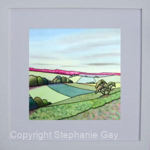 From the Ridgeway, Streatley Warren Original Silk Painting Framed