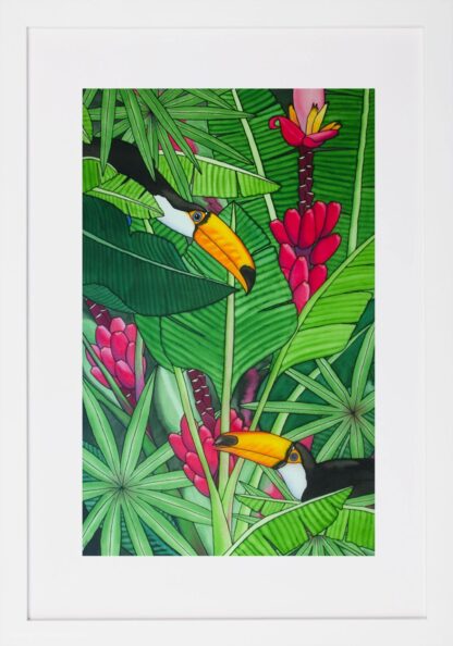Tony and Tallulah (Toucans) Rendezvous by the Bananas Framed