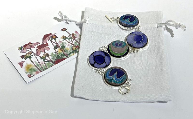 Peacock Silk Bracelet - Image 2