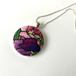 Sweet Peas Silk Pendant Necklace