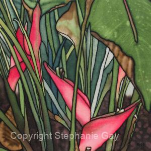 Small Lobster Claws Original Silk Painting
