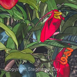 Flamingo Flower (Anthurium) Silk Painting