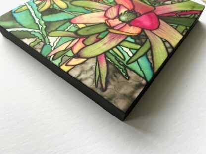 Common Sunshine Conebush Silk Painting Detail showing frame