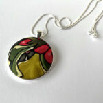 Holly Inspired Silk Pendant Necklace 2