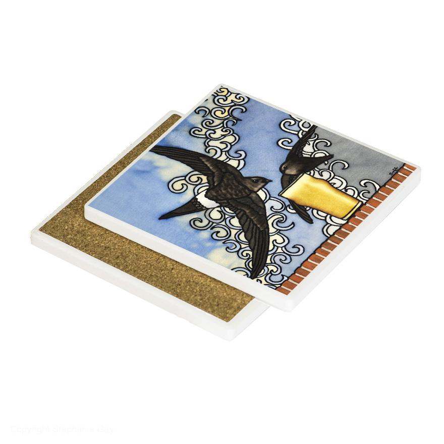 A Swift Half Ceramic Coaster