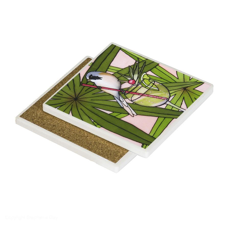 Gin & Tit The Bearded One Ceramic Coaster