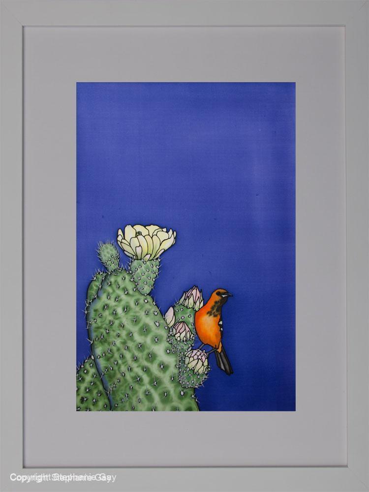 A Prickly Perch - Orange Oriole and Cactus - Image 2