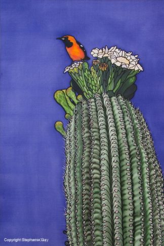 Careful Where You Put Your Feet - Orange Oriole and Cactus