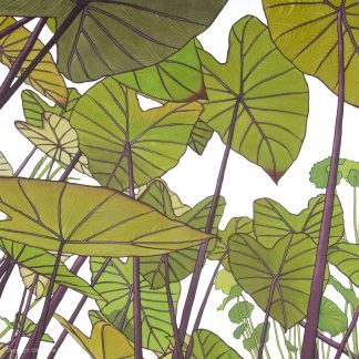 Colocasia 1 Silk Painting