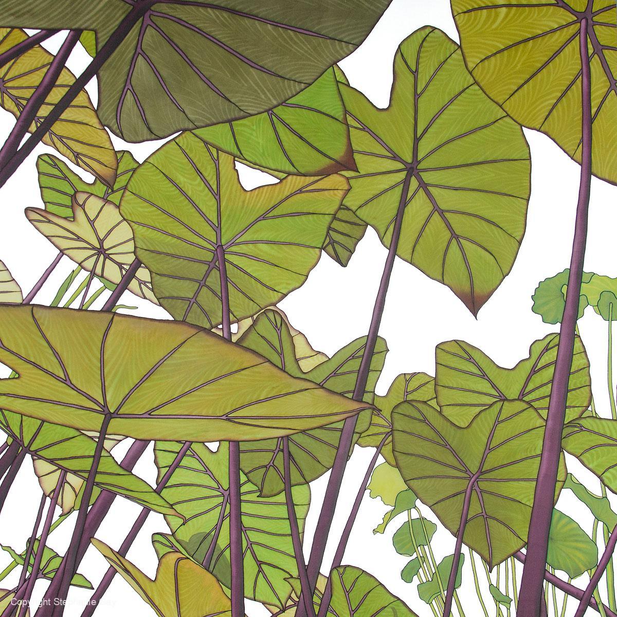 Colocasia 1 Silk Painting