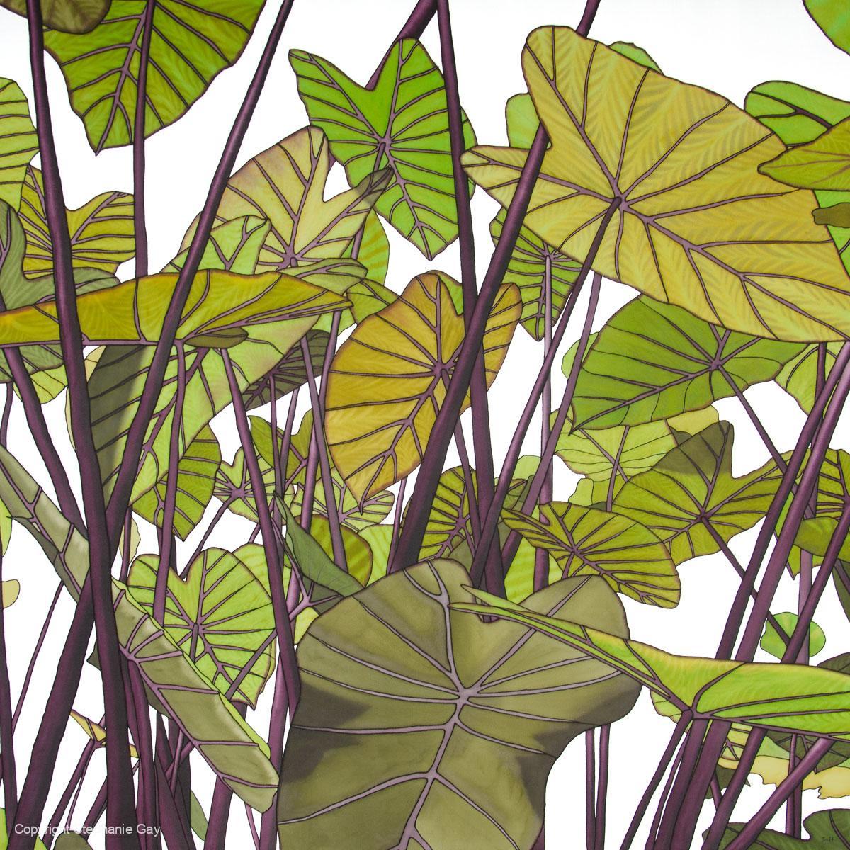 Colocasia 2 Silk Painting