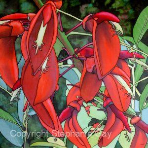 Erythrina Silk Painting