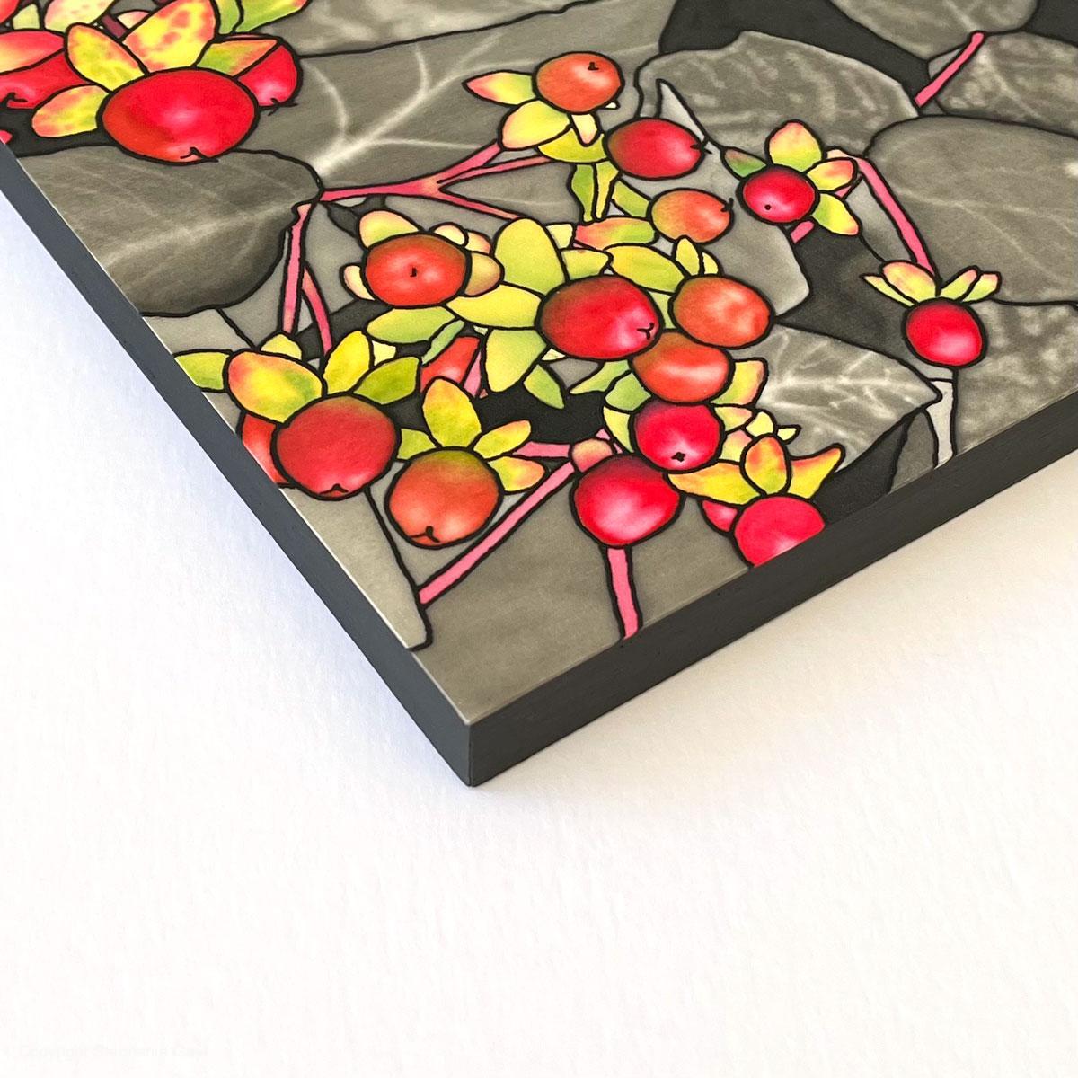 Hypericum Berries Silk Painting - Image 2