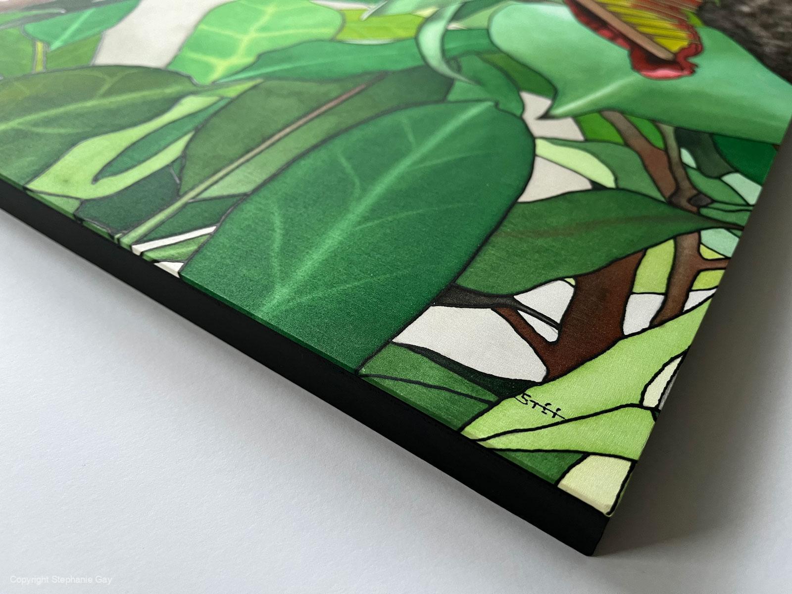 In the Tropical House Silk Painting - Image 2