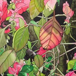 Justicia Brandegeeana Silk Painting