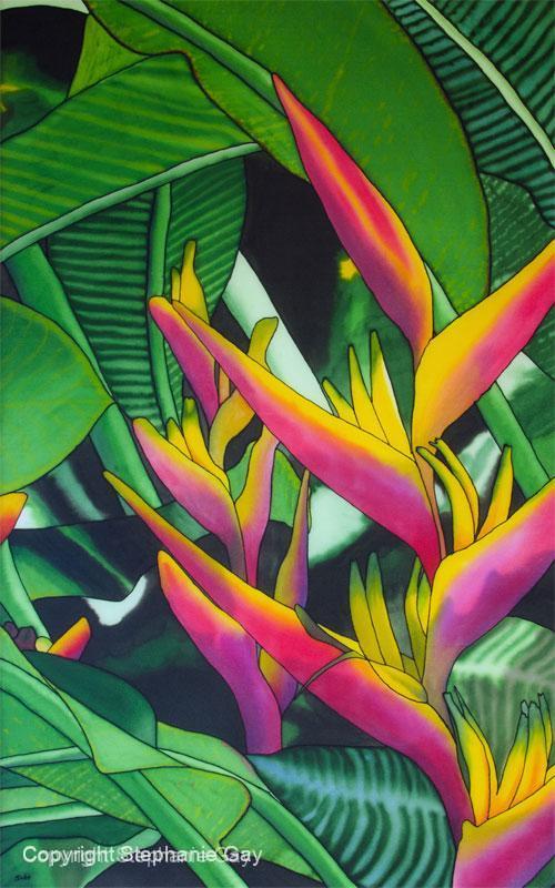 Lobster Claws Silk Painting