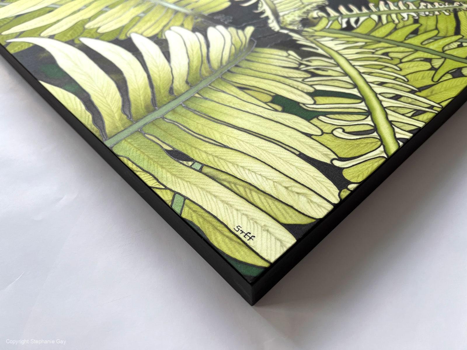 Miniature Tree Fern Silk Painting - Image 2