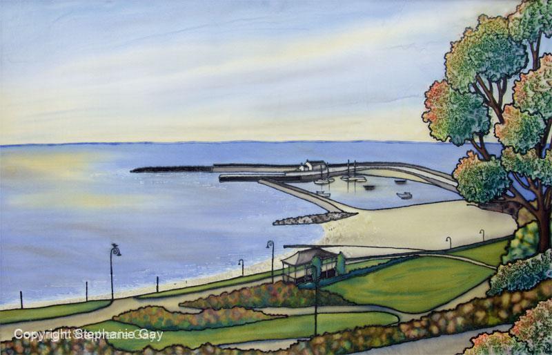 The Cobb from Langmoor Gardens, Lyme Regis