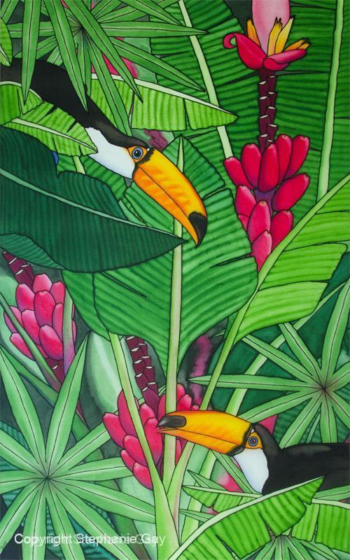 Tony and Tallulah (Toucans) Rendezvous by the Bananas
