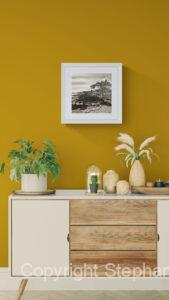 Nore Cottage Signed Giclee Print Framed in a Room Setting