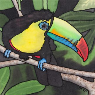 Tiny Toucan Silk Painting