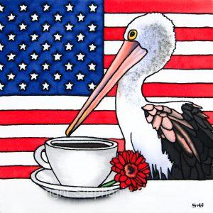 Apelicano - Pelican & Americano Silk Painting