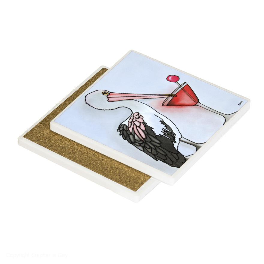 Cosmopelican Ceramic Coaster