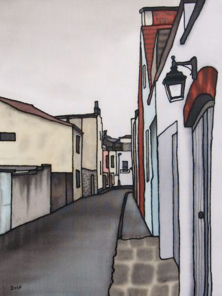 Woodbury Lane, Clifton, Bristol Silk Painting