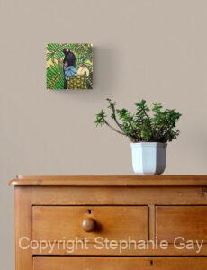Pina Coleto Silk Painting in a Room Setting