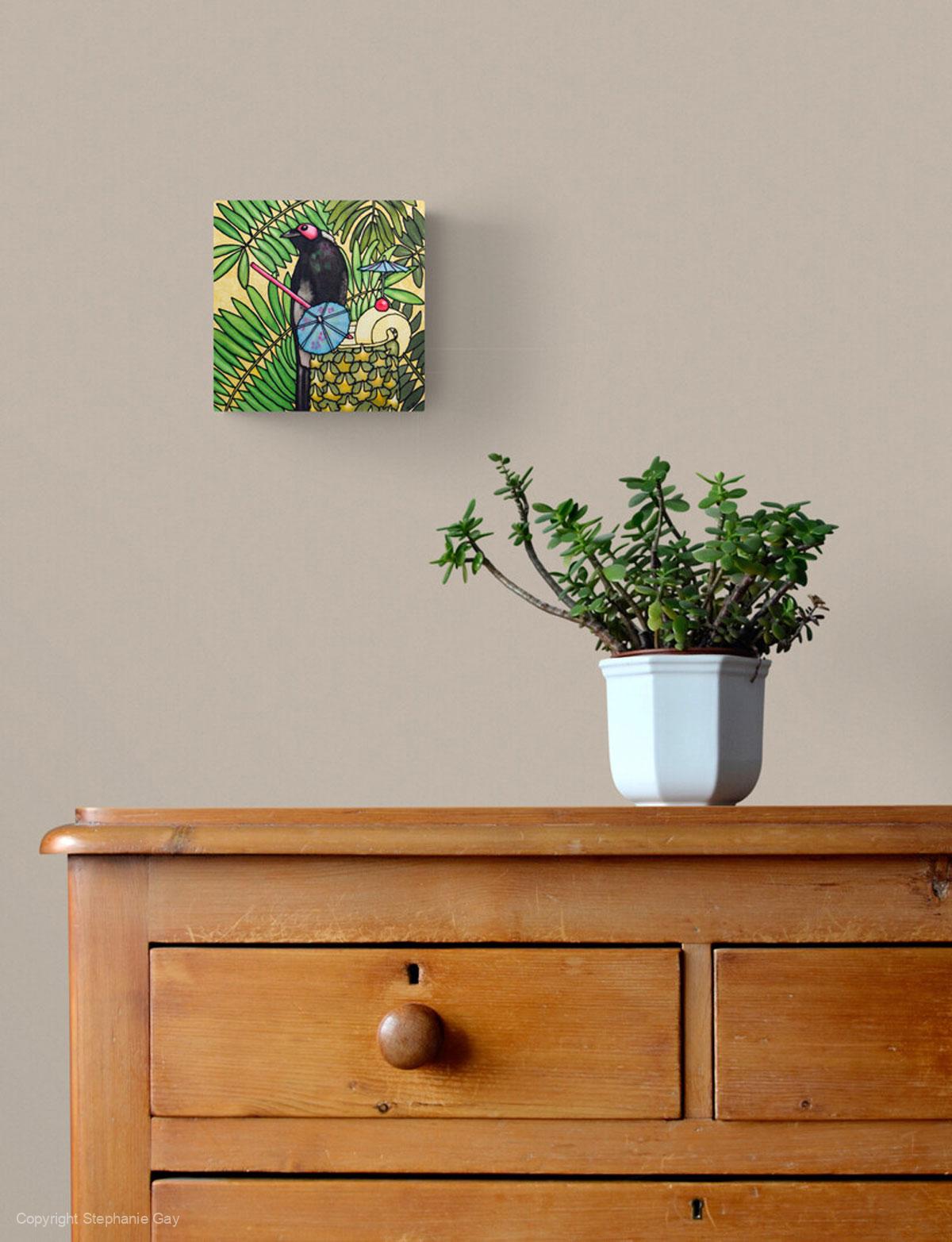 Pina Coleto Silk Painting in a Room Setting