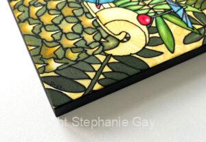 Pina Coleto Silk Painting Showing Frame