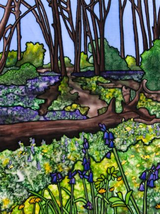 Bluebells Awaken Silk Painting