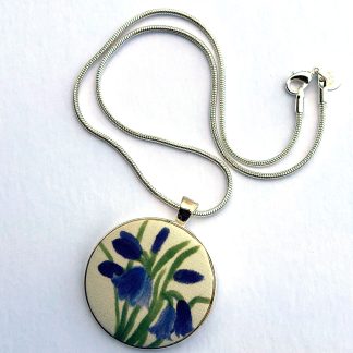 Bluebells 1 Silk Pendant Necklace