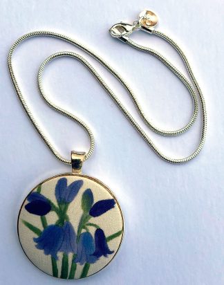 Bluebells 2 Silk Pendant Necklace