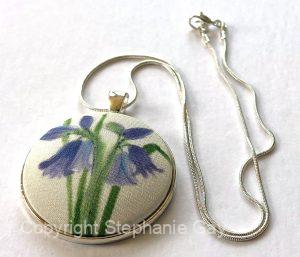 Bluebells 3 Silk Pendant Necklace 2