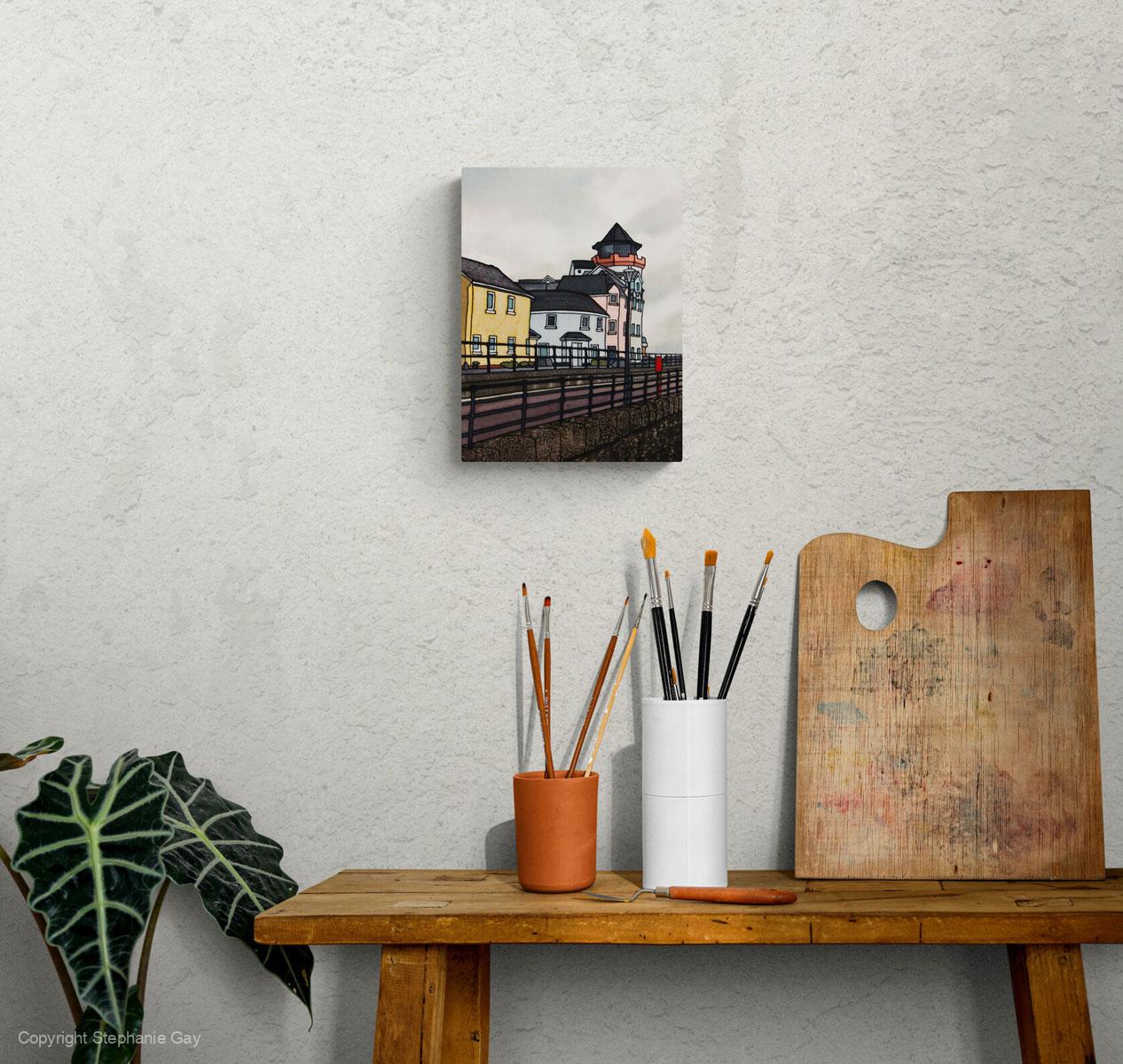 Eastcliff, Portishead Silk Painting - Image 2