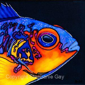 Royal Gramma Silk Painting