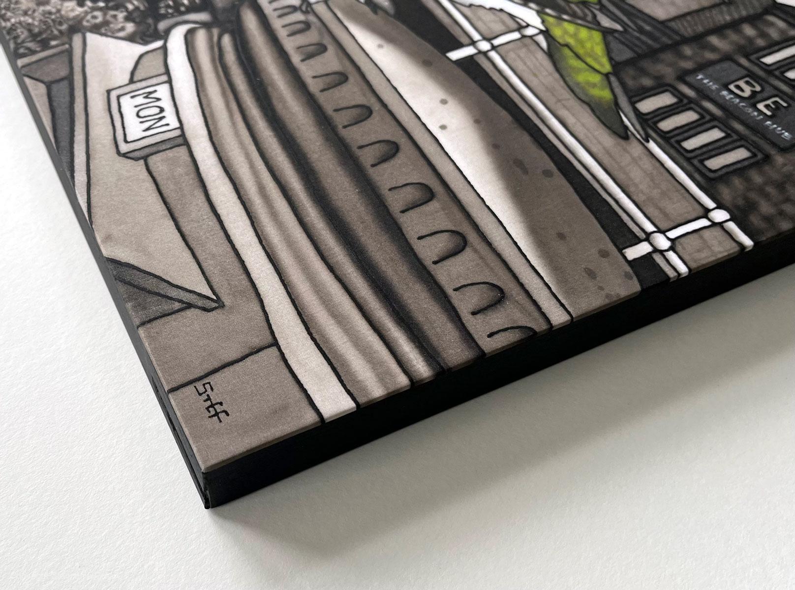 The Postman Silk Painting - Green woodpecker in Portishead - Image 2