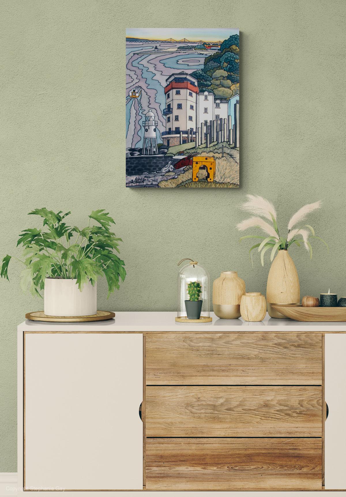 Portishead Fever Silk Painting - Image 3