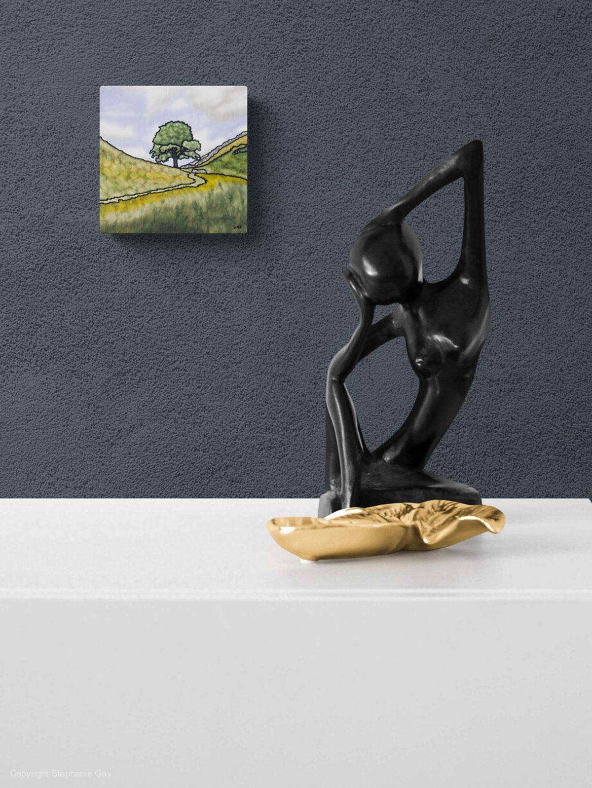 Sycamore Gap Silk Painting - Image 3
