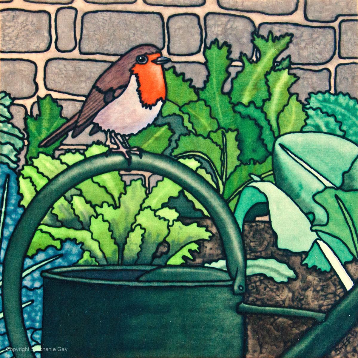 The Gardener, Robin and Watering Can