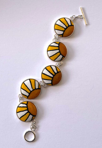 Yellow Sunburst Silk Bracelet