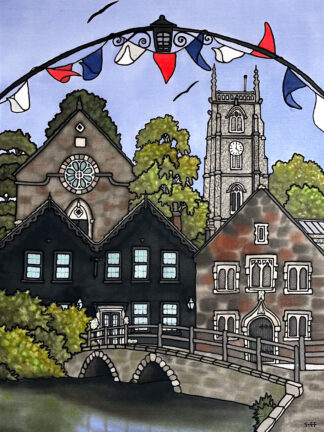 A Chew Magna Celebration Silk Painting